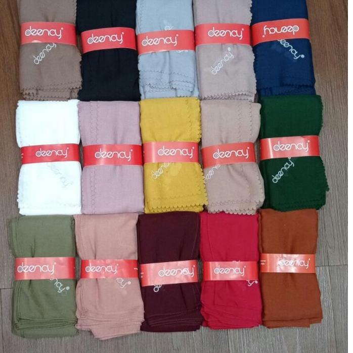 ♩ segi empat deenay ori polos, hijab deenay liza ori ✰