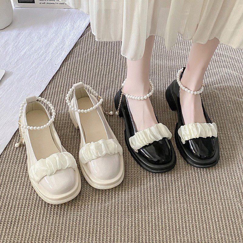 Image of FD Marry jane Shoes Sepatu Korean Style Import Docmart Wanita Cantik Terbaru KI-027 #3