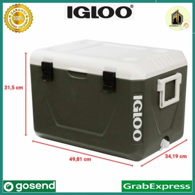 Igloo 27 Ltr Cooler Box Nestable - Hijau / tempat menahan suhu igloo