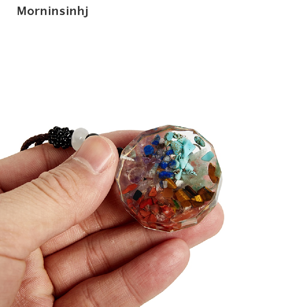 Mornin Kristal Alami Chakra Energy Pendant Energizing Orgonite Necklace Bawa Keberuntungan id