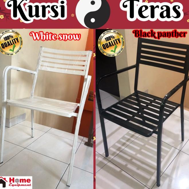 Kursi Teras/Kursi Cafe/Kursi Resto Outdoor Holo Besi Kotak Cat Coating
