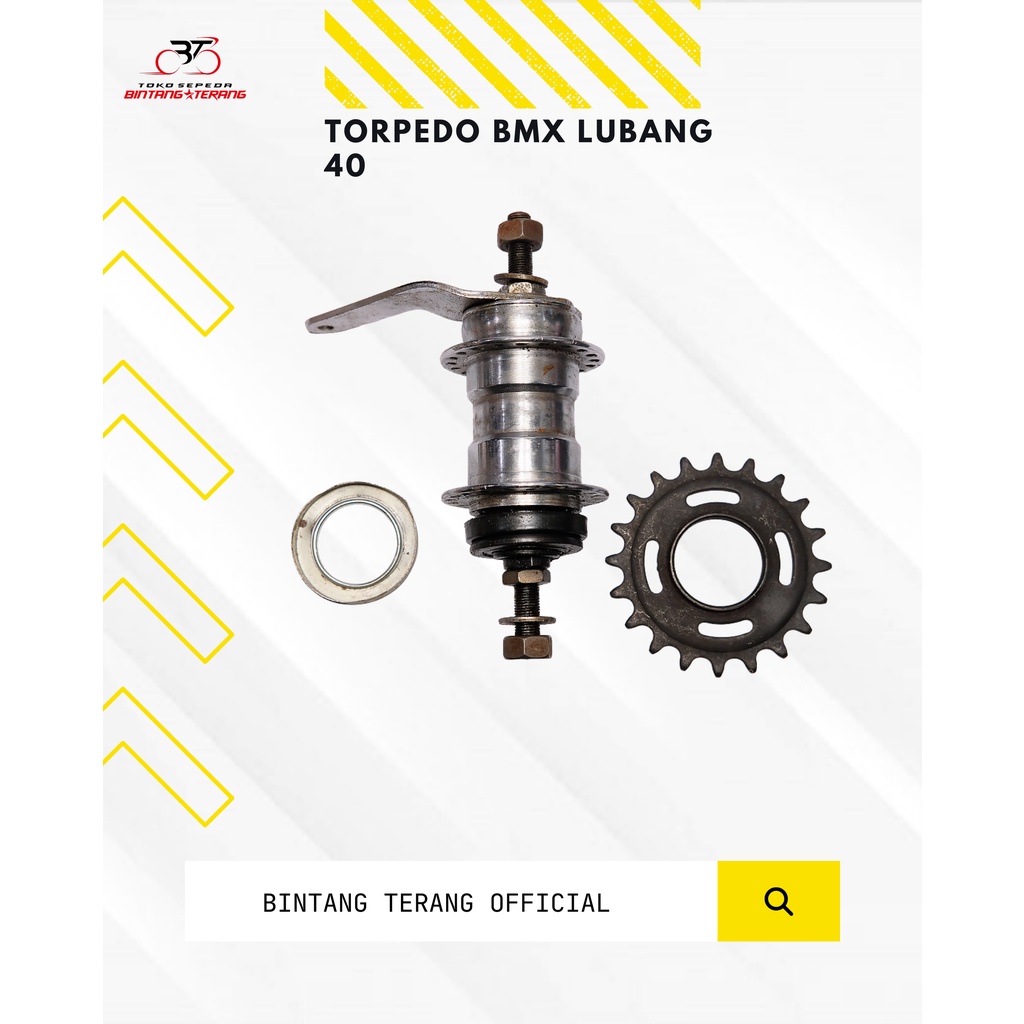 Torpedo BMX Lubang 40/Hub Rem Torpedo Sepeda Fixie 40 Hole/Torpedo Klasik sepeda Touring MTB