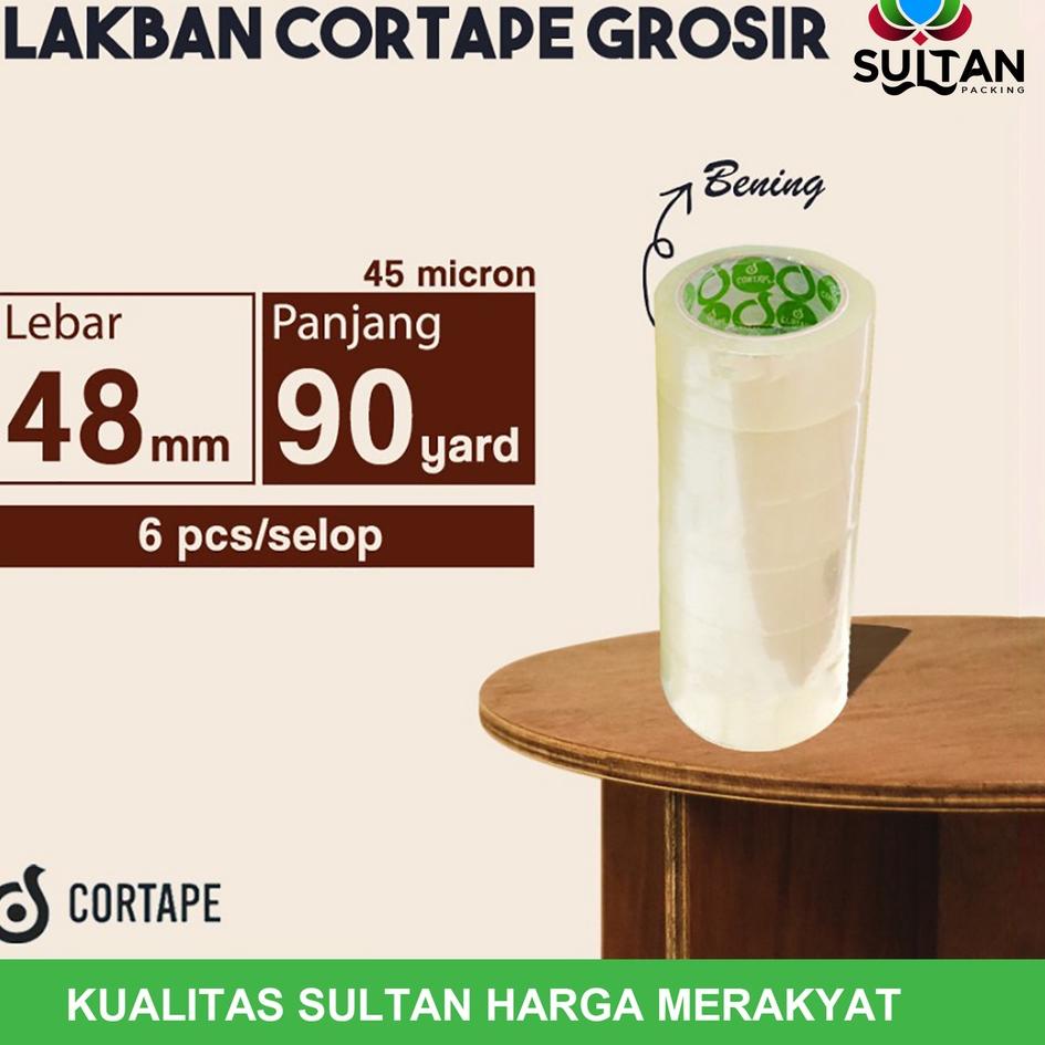 

Sekarang Diskon Lakban Cortape Bening 48 mm x 90 yard Setara Daimaru 1 Selop