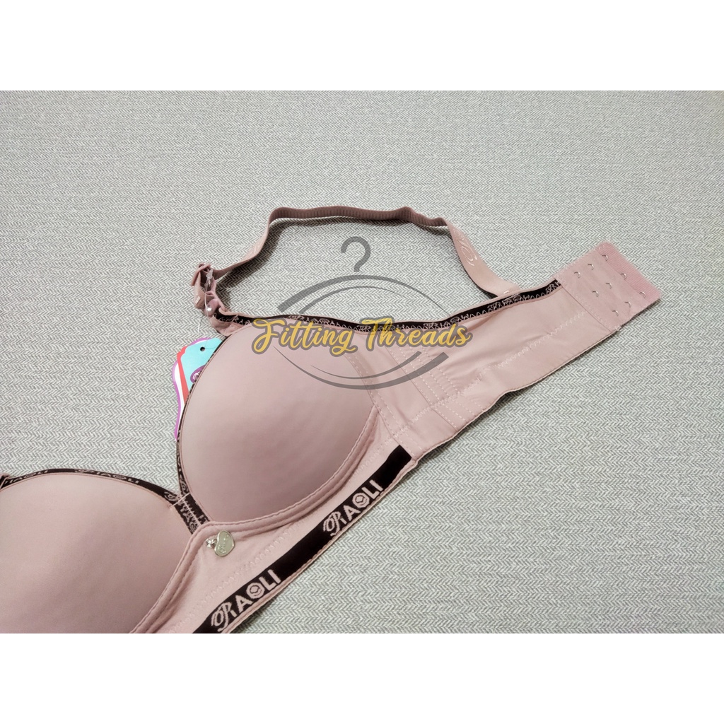 BH Busa Tanpa Kawat Kancing 3 / Bra Polos Kait 3 Cup B Piaoli Jumbo