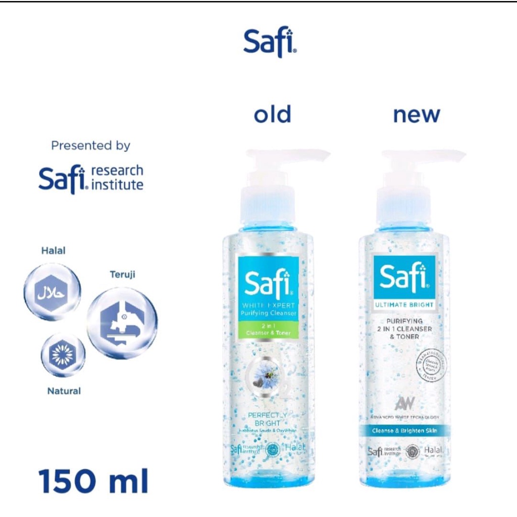 SAFI Ultimate Bright PURIFYING 2 In 1 CLEANSER &amp; TONER 150ml