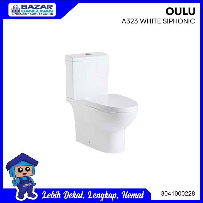 Terlaris Closet / Kloset / Toilet Duduk Oulu Kw1 A 323 / A323 White Siphonic