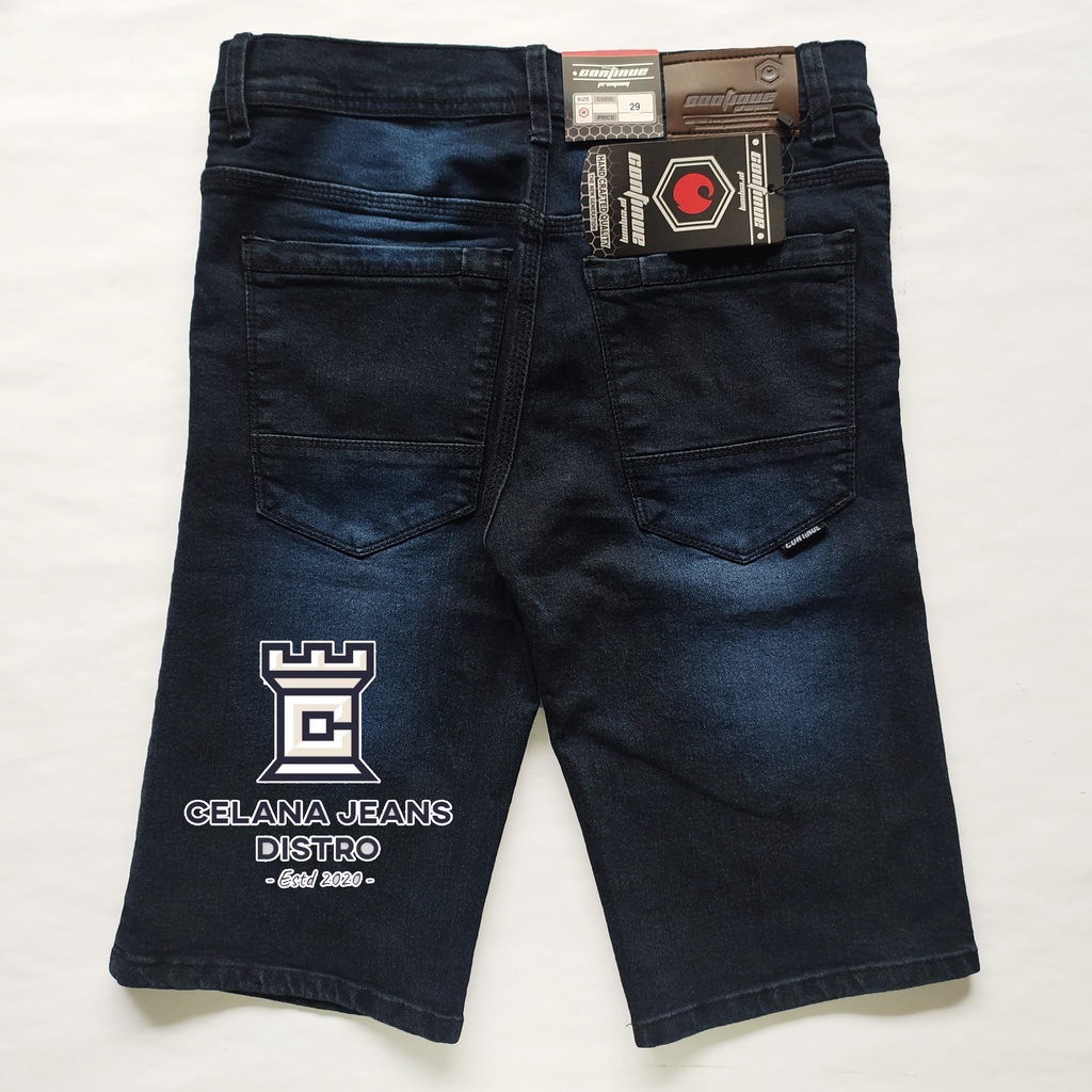 Celana Jeans Pendek Pria Hitam Bio Distro