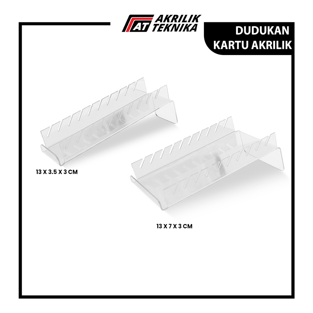 DUDUKAN KARTU PERDANA / VOUCHER AKRILIK 13 X 3,5 x 3 cm 10 SLOT