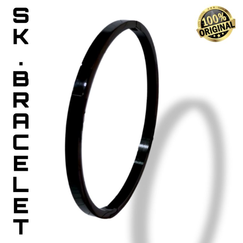 Gelang Hitam Polos Titanium