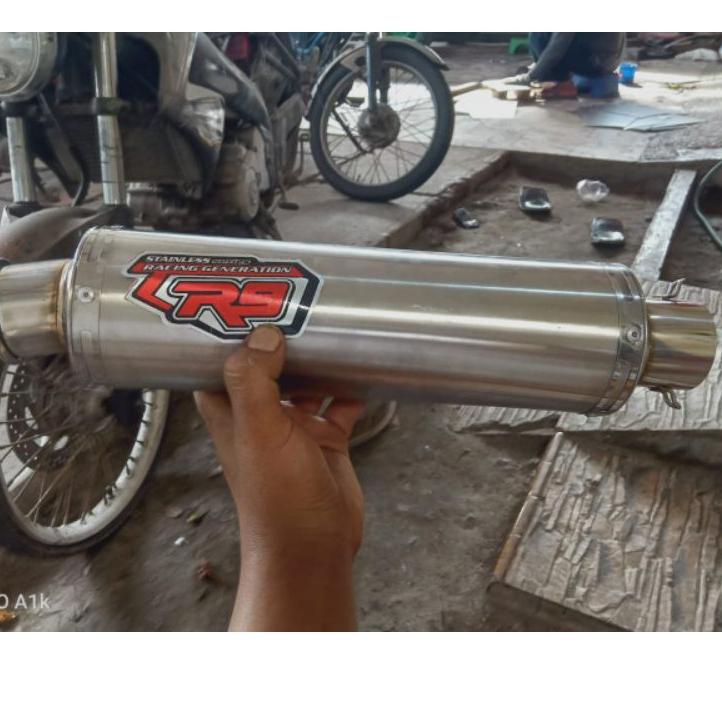[ Bisa Cod ] slincer knalpot racing ter bulat cincin R9 D50 mm buat semua motor full set untuk motor