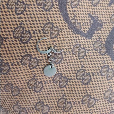 Anting Titanium Monel Stainless Steel baja putih Giwang susun bulat anti karat selamanya murah