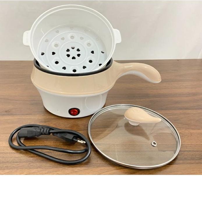 ☎ (TEFLON) PANCI LISTRIK SERBAGUNA + STEAMER KUKUS ✭