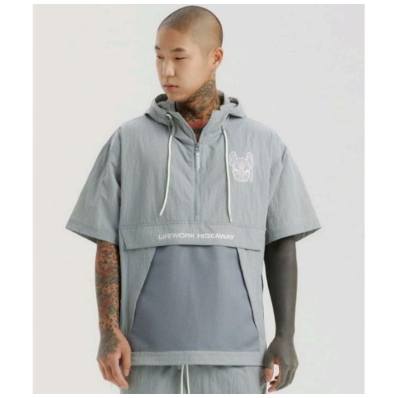 T-SHIRT LIFEWORK HOODIE NEON STRING