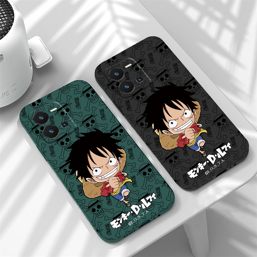 Realme C35 C21Y C25Y C21 RealmeC11 C25 C17 C15 C12 C3 C2 Realme 8i 7i 5 5i 6i 6 Pro 7 Pro One Piece Luffy Silikon Lembut Casing Ponsel Cover HOSTR