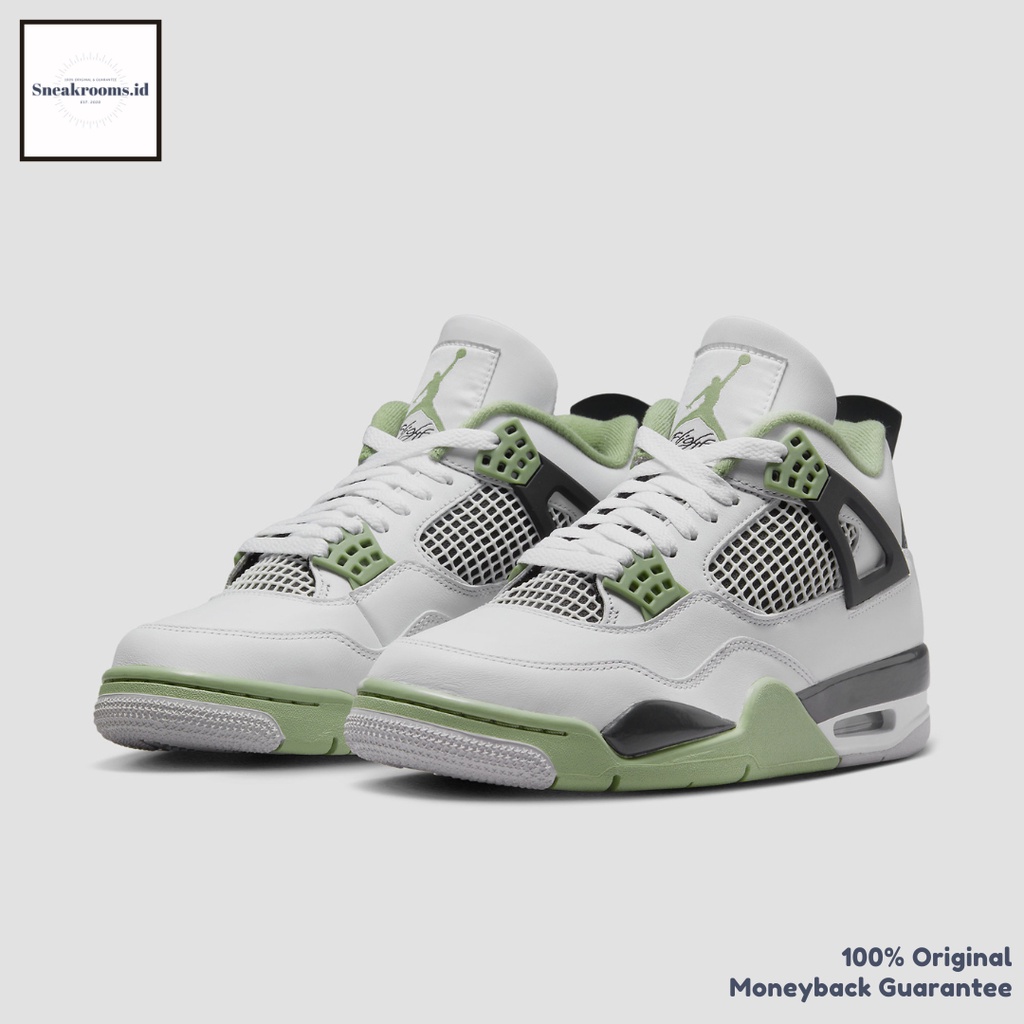 Sepatu Sneakers / Nike Air Jordan 4 Retro (W) Seafoam Oil Green / Original 100%