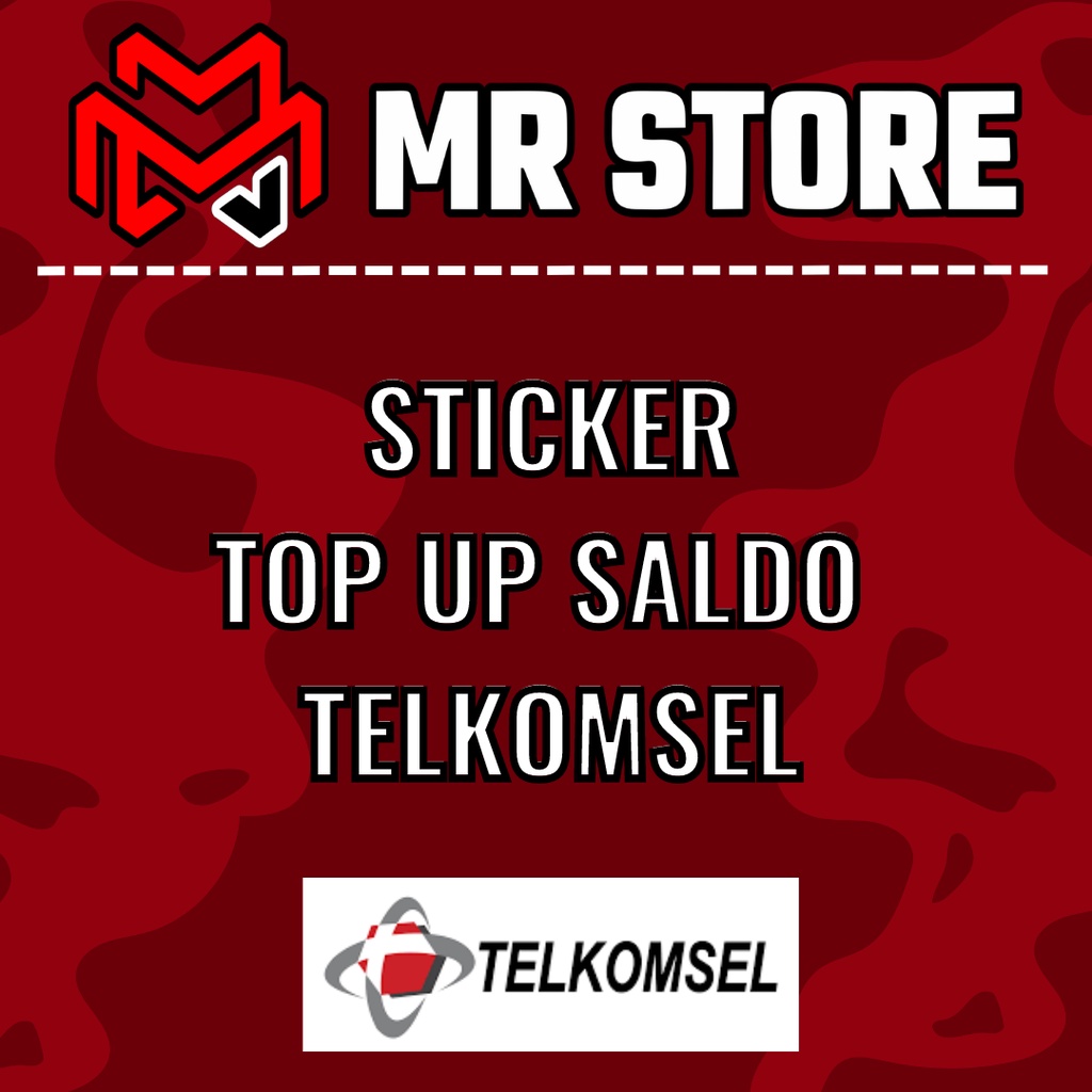 

STICKER ISI SALDO TOPUP DATA TELKOMSEL