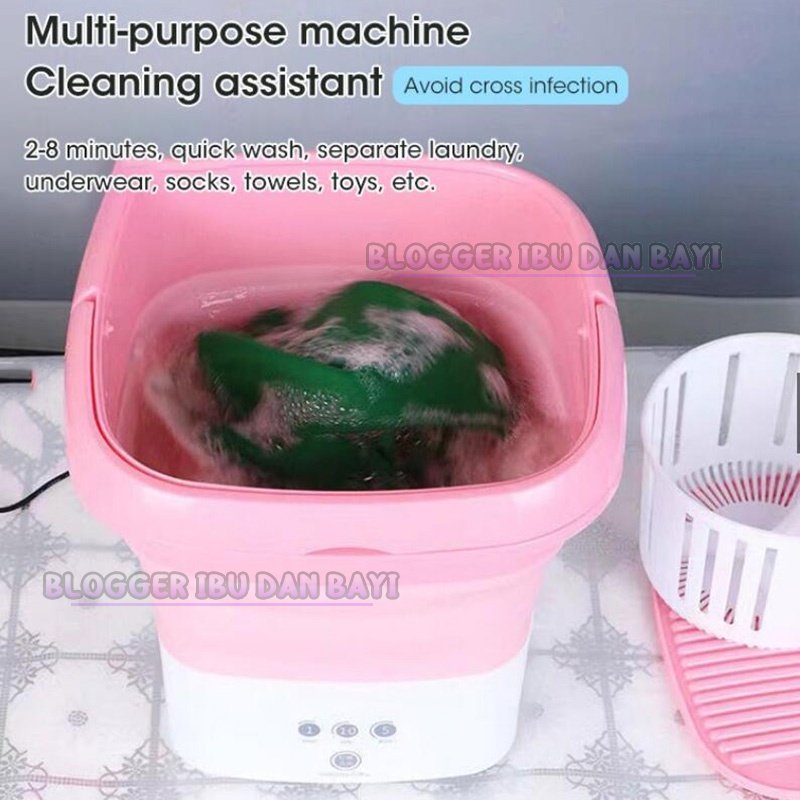 Mesin Cuci Mini Portable Mesin Cuci Lipat Mini Folding Washing Machine Mesi Murid Asrama Bepergian