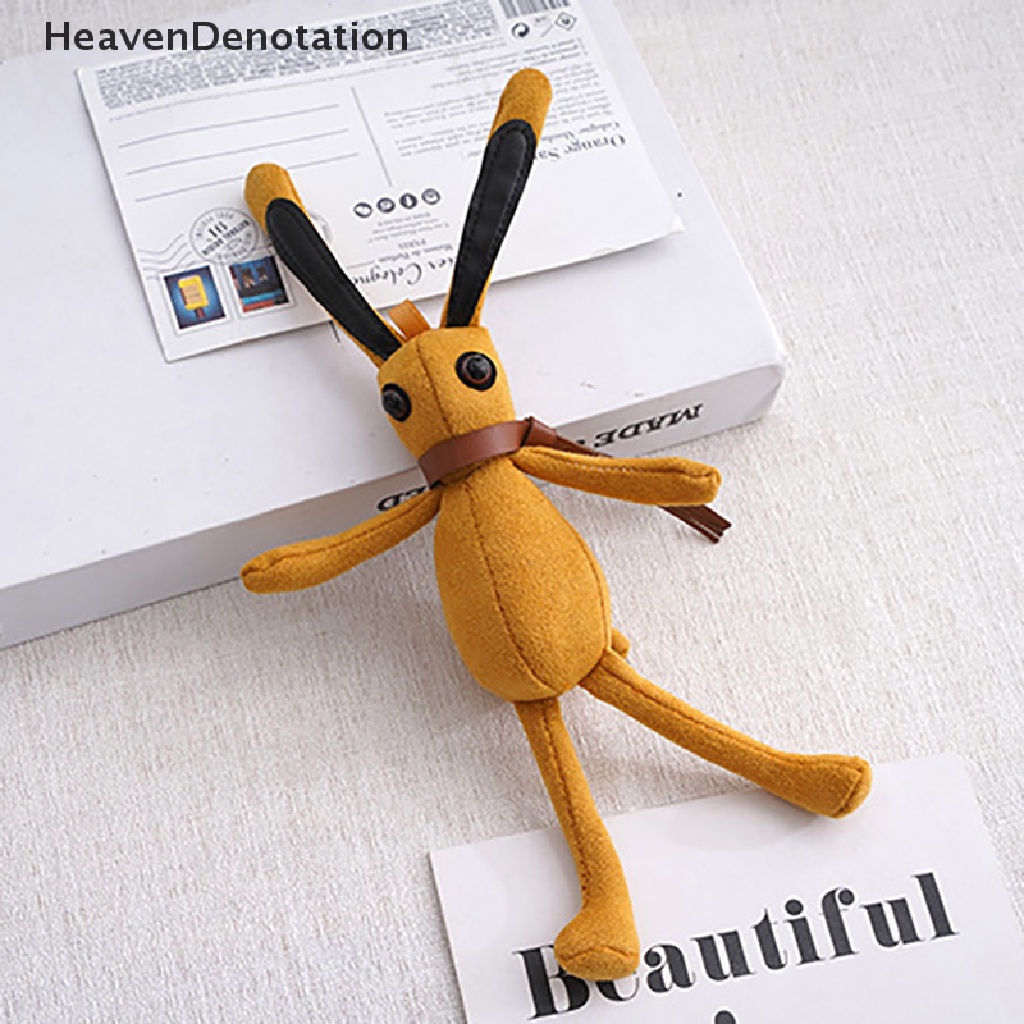 [HeavenDenotation] 24 cm Bunny Keychain Panjang Kaki Telinga Kelinci Plush Boneka Mainan Boneka Hewan Liontin HDV