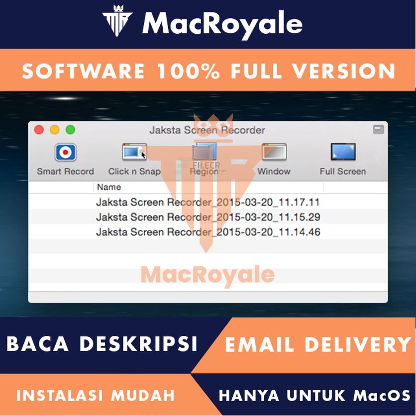 [MacOS] Jaksta Screen Recorder (310) Full Version Lifetime Full Garansi