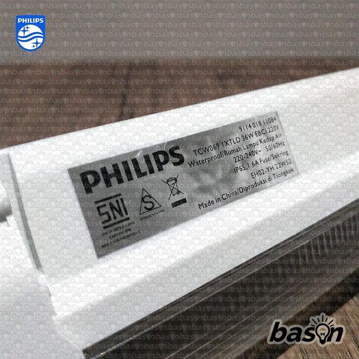 PHILIPS TCW069 118 / 136 TL EBCi 220V - Rumah Lampu 18W 36W Tahan Air