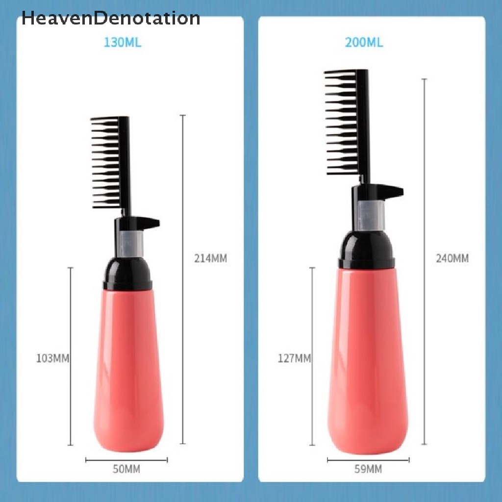 [HeavenDenotation] Sisir Pewarna Rambut Botol Kosong Dengan Aplikator Brush Dispensing Salon HDV