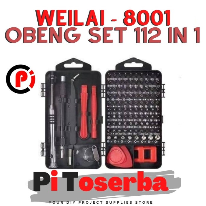 WEILAI 8001 Obeng 112 in 1 Screwdriver Set Servis HP Laptop Precision