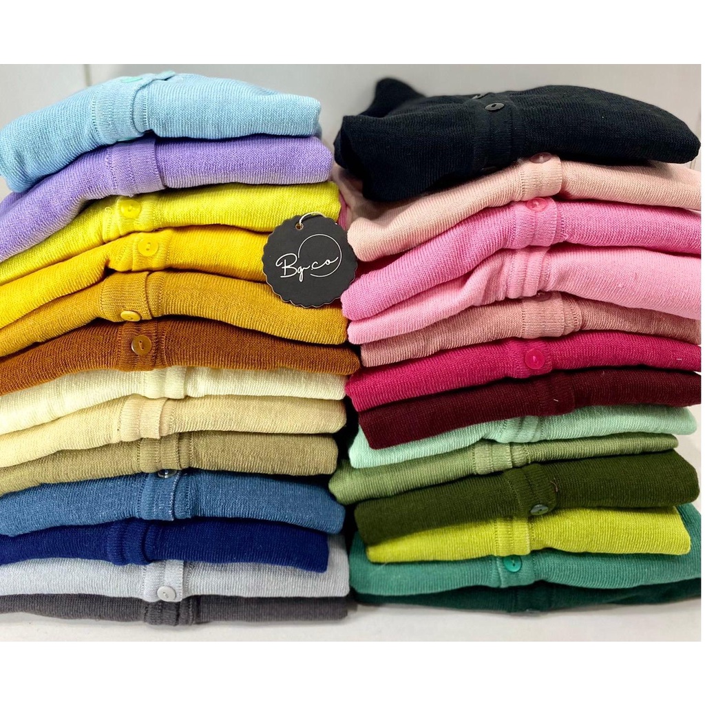 Cardigan Wanita Rajut Spandek Baju Rajut Basic Cardy