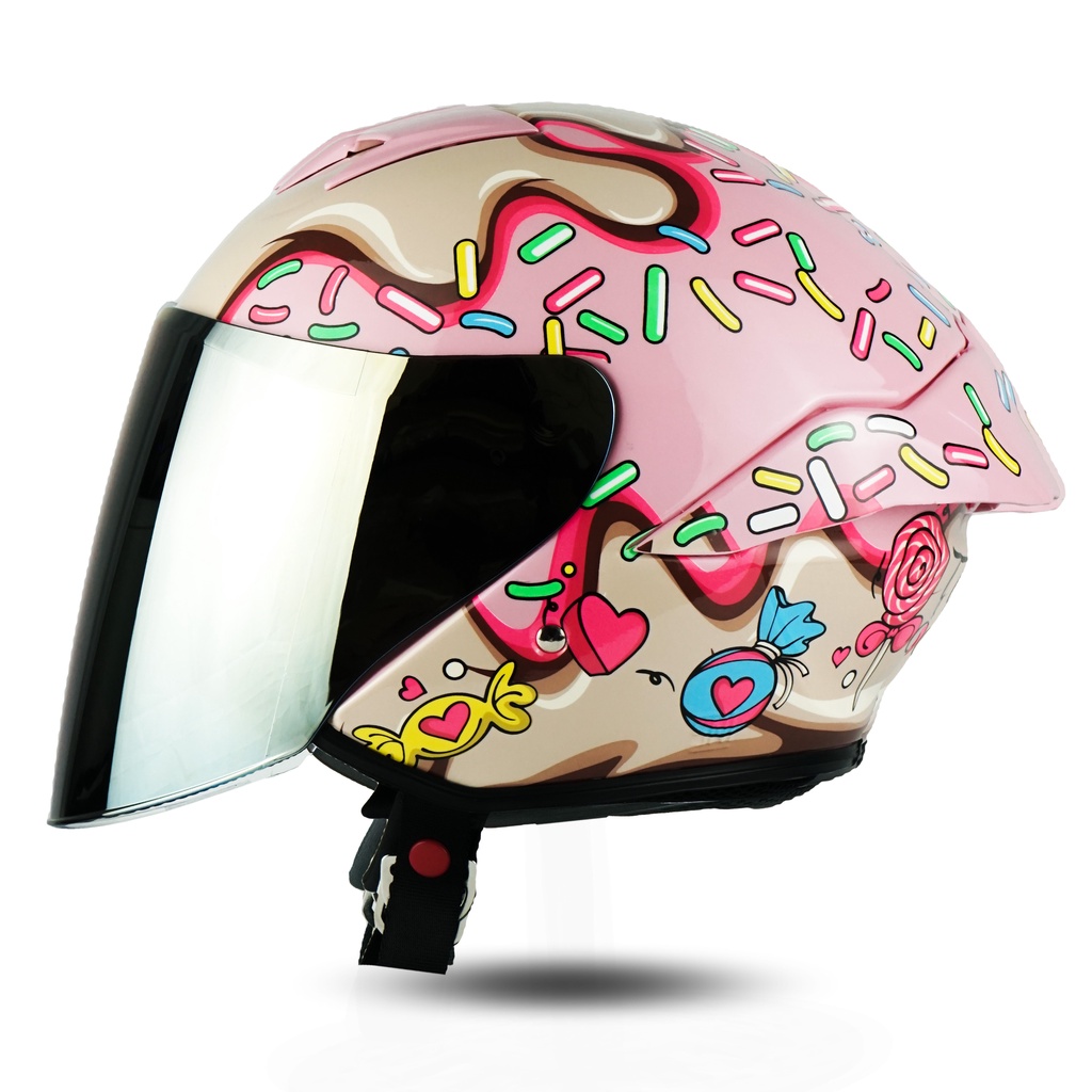 HELM JITSU JS1 SERIES CANDIES PINK SNI