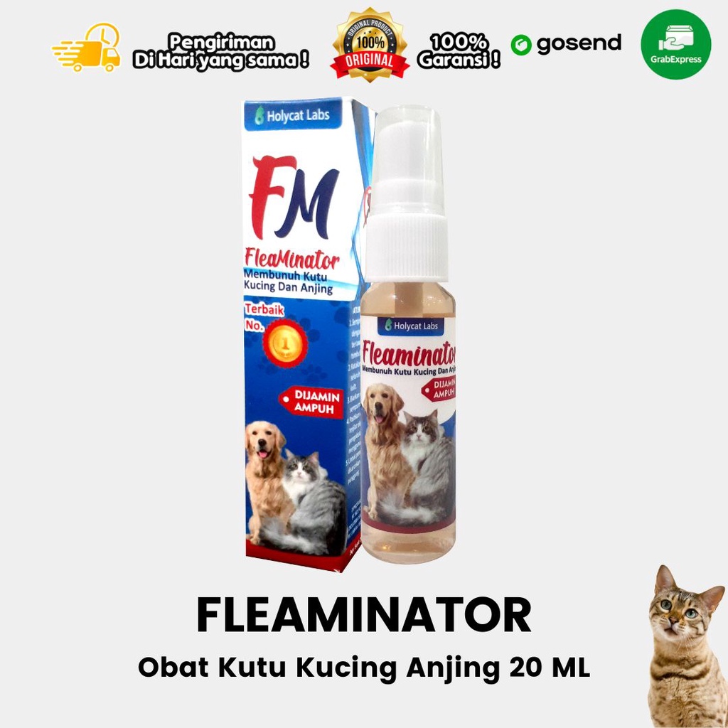 Obat Anti Kutu Spray Hewan Anjing dan Kucing Fleaminator 20 ml