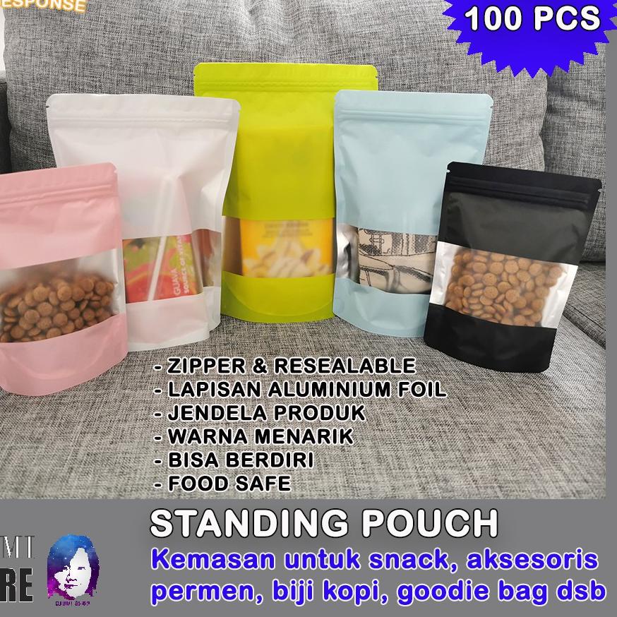 ●  Kemasan Plastik Klip Snack Zipper | Standing Pouch | Stand up |Alumunium Foil + window ✿