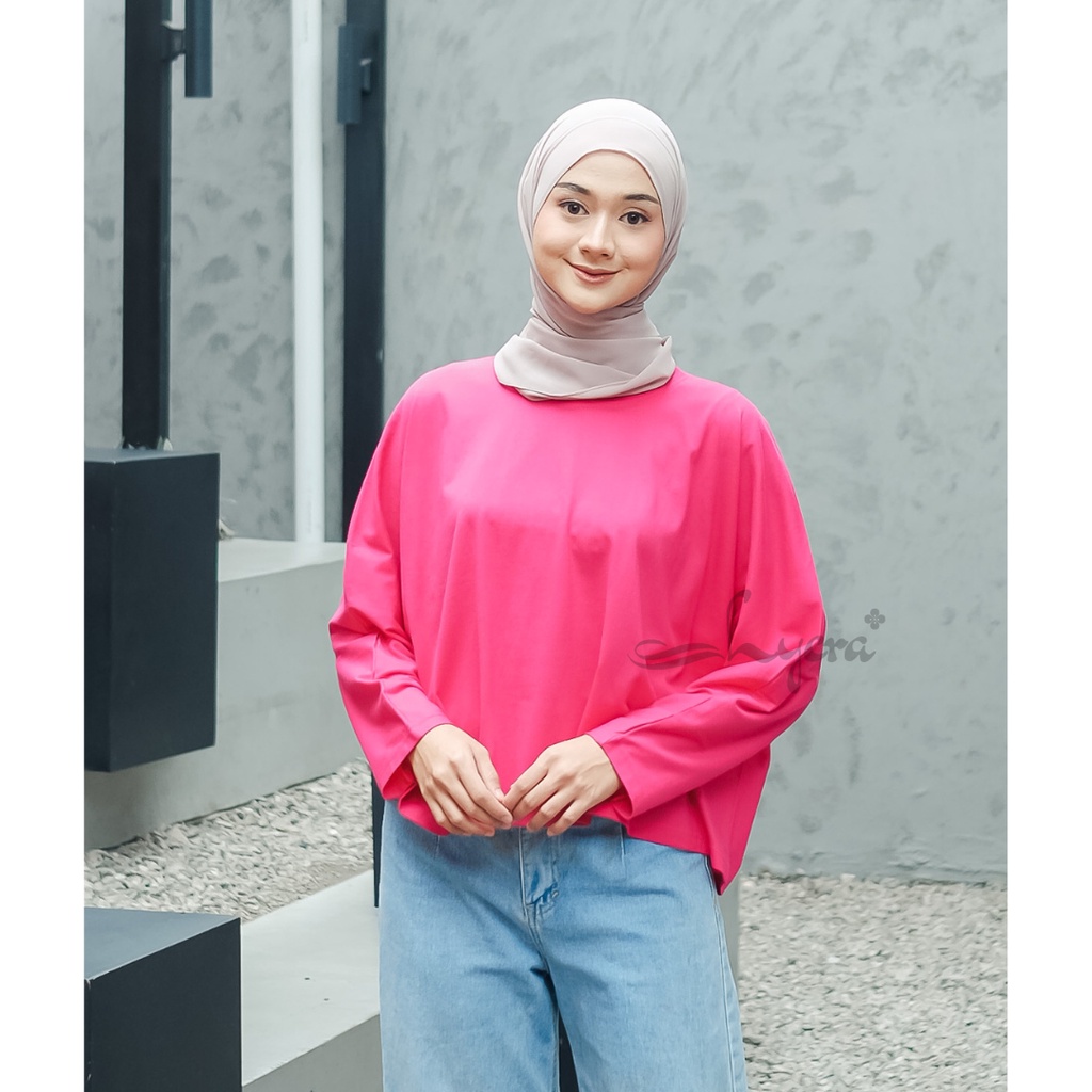 [CYC | COD] REAPICT | Kaos Basic Lizy Batwing Oversize | Cotton Combed | Atasan Crop XXXL Trend Wanita Murah Best Seller