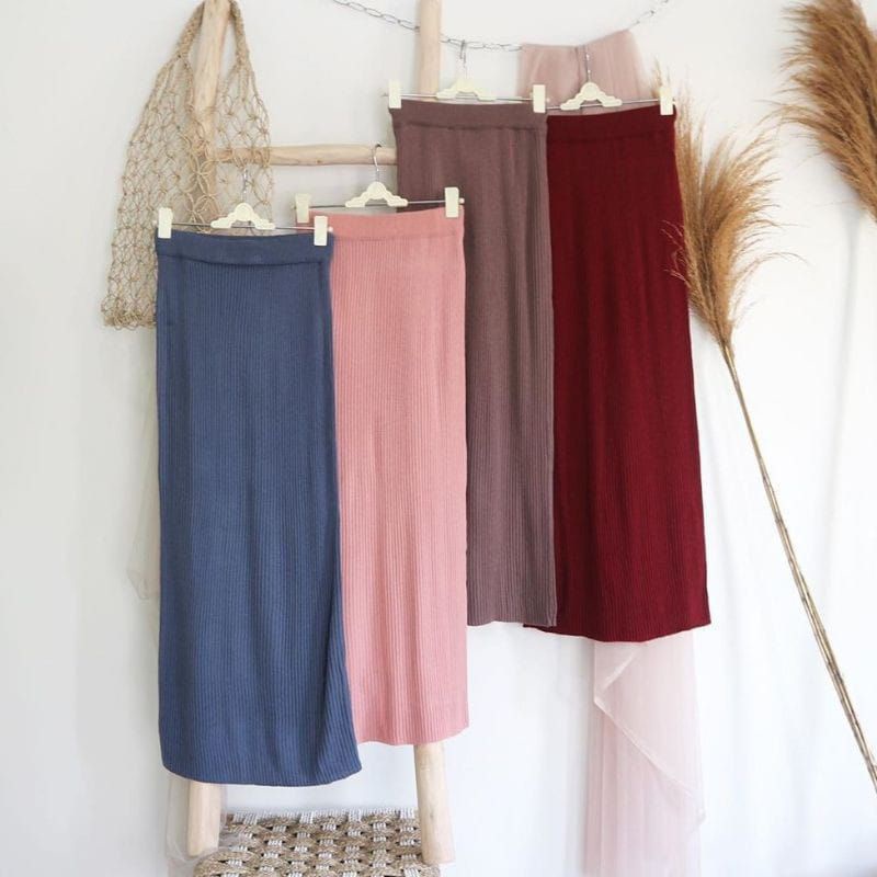 Rok Span Rajut Panjang/Rok Span Rajut Wanita/Rok Rajut Panjang Premium/Rok Span Panjang