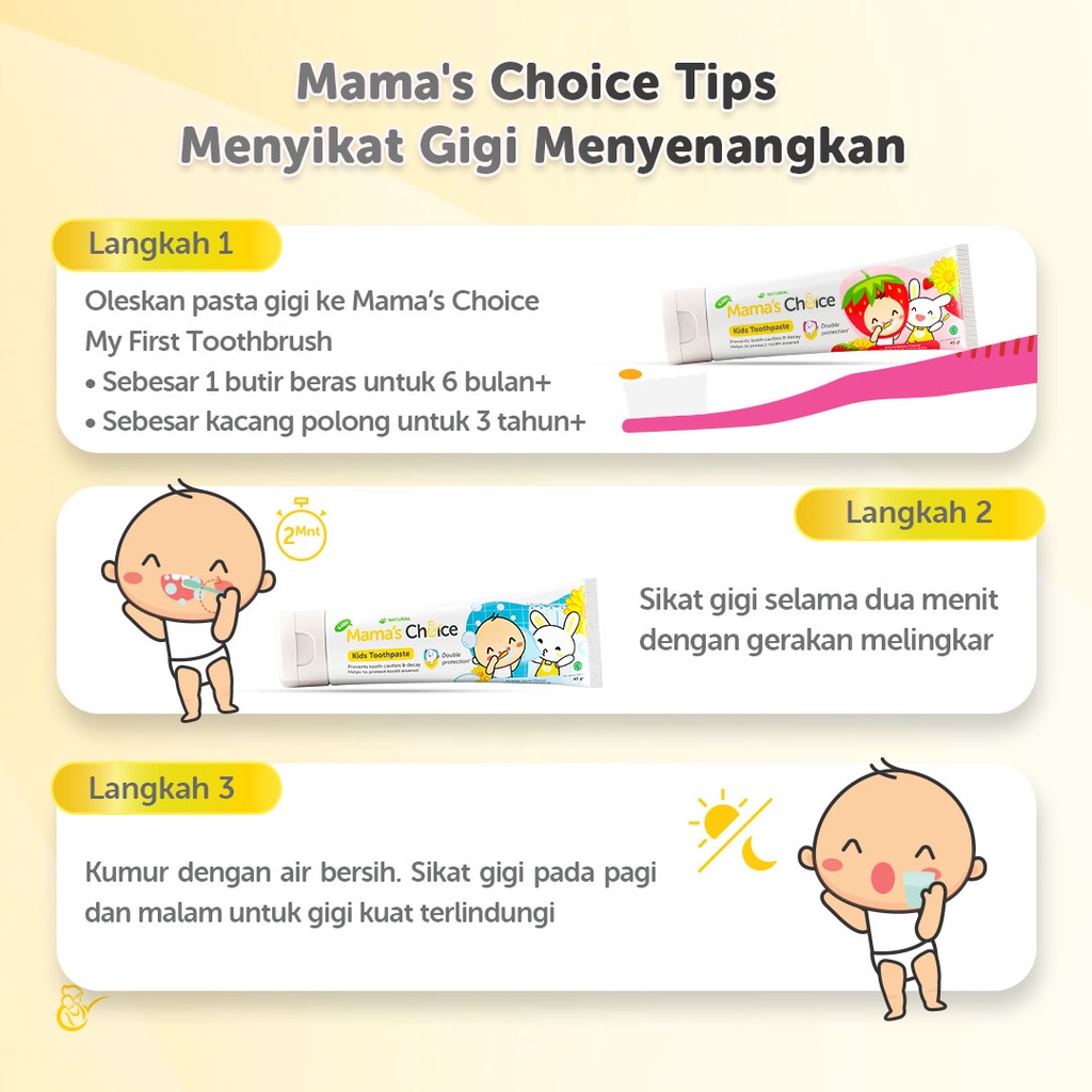 Mama's Choice Baby &amp; Kids Toothpaste | Pasta Gigi Bayi dan Anak