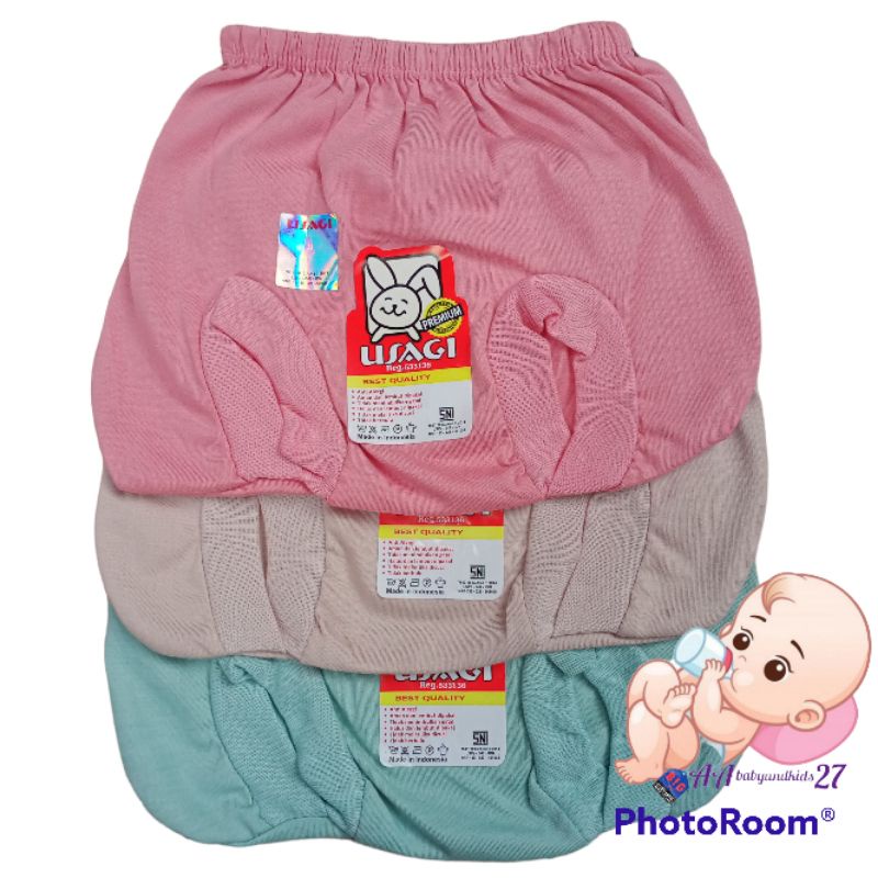 USAGI 3PC Celana Pendek Bayi PREMIUM Model Kacamata Ukuran All Size SNI Nyaman Murah Berkualitas