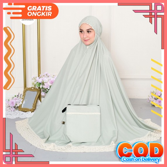 Zain - Mukena Dewasa Anggun 3In1 Crinkle Premium Mewah Jumbo Travel Mukena Bordir Mewah Mukenah Dewa