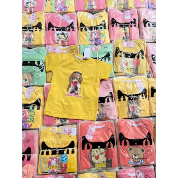 3-7tahun Grosir Ecer kaos import anak perempuan / cewek usia 3 4 5 6 7 tahun