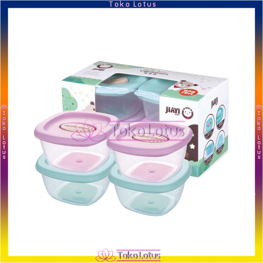 Baby Food Containers One Set isi 4 pcs Wadah Mpasi Bayi Aman Untuk Kesehatan BPA Free