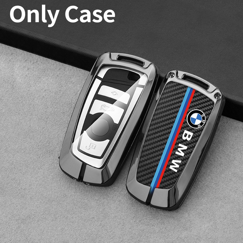 Bmw Kulit Serat Karbon Zinc Alloy Case Kunci Mobil Cover Smart Key Full Wrap Protecter Untuk E36 E46 E30 E90 F10 F30 E39 E60 X1 E84 F48 F25 X3 E83 X5 F15