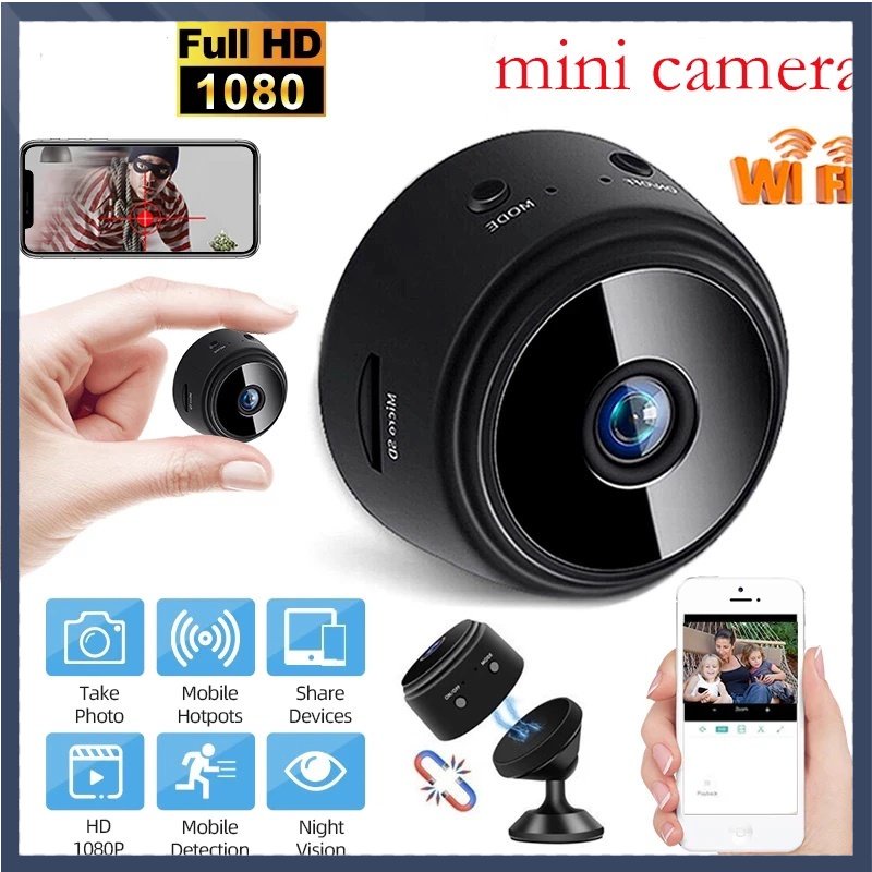 【COD】A9 Kamera Mini Kamera Wifi 1080p HD Versi Malam Perekam Suara Nirkabel Mikro Mini Camcorder Video Surveillance IP Camera Mini CCTV Camera