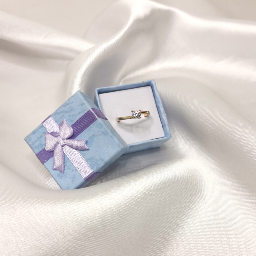 Kotak Cincin Dus Pita Warna Perhiasan - Ring Jewelry Box empat Perhiasan Murah Cocok Untuk Gift / Hadiah, Lamaran, Mahar Pernikahan, Hantaran Tunangan, Seserahan Pernikahan