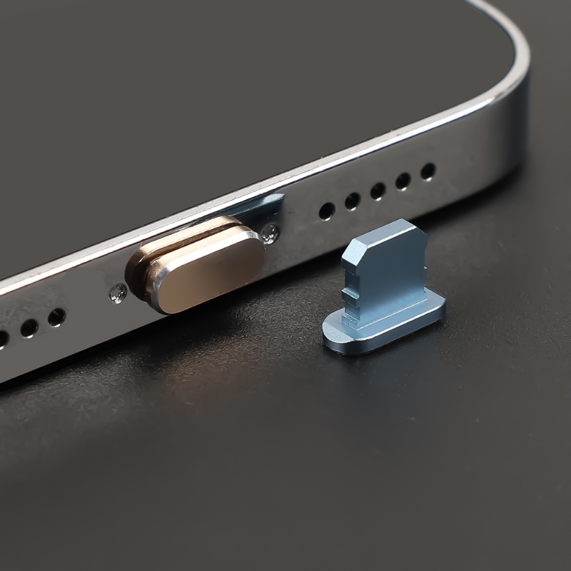 Metal Anti Debu Plug Phone Charging Port Cap Tahan Lama Universal Charger Dock Dustproof Cover Kompatibel Untuk Antarmuka iPhone