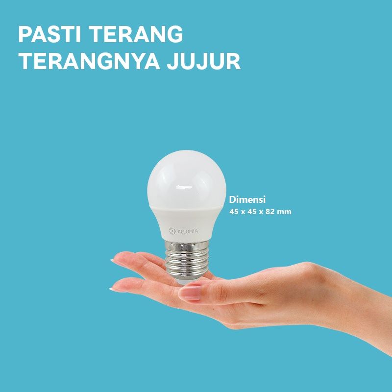 ALLUMIA Bulb Lampu LED 3 Watt 3000K Kuning Warm White Lampu Bohlam A02