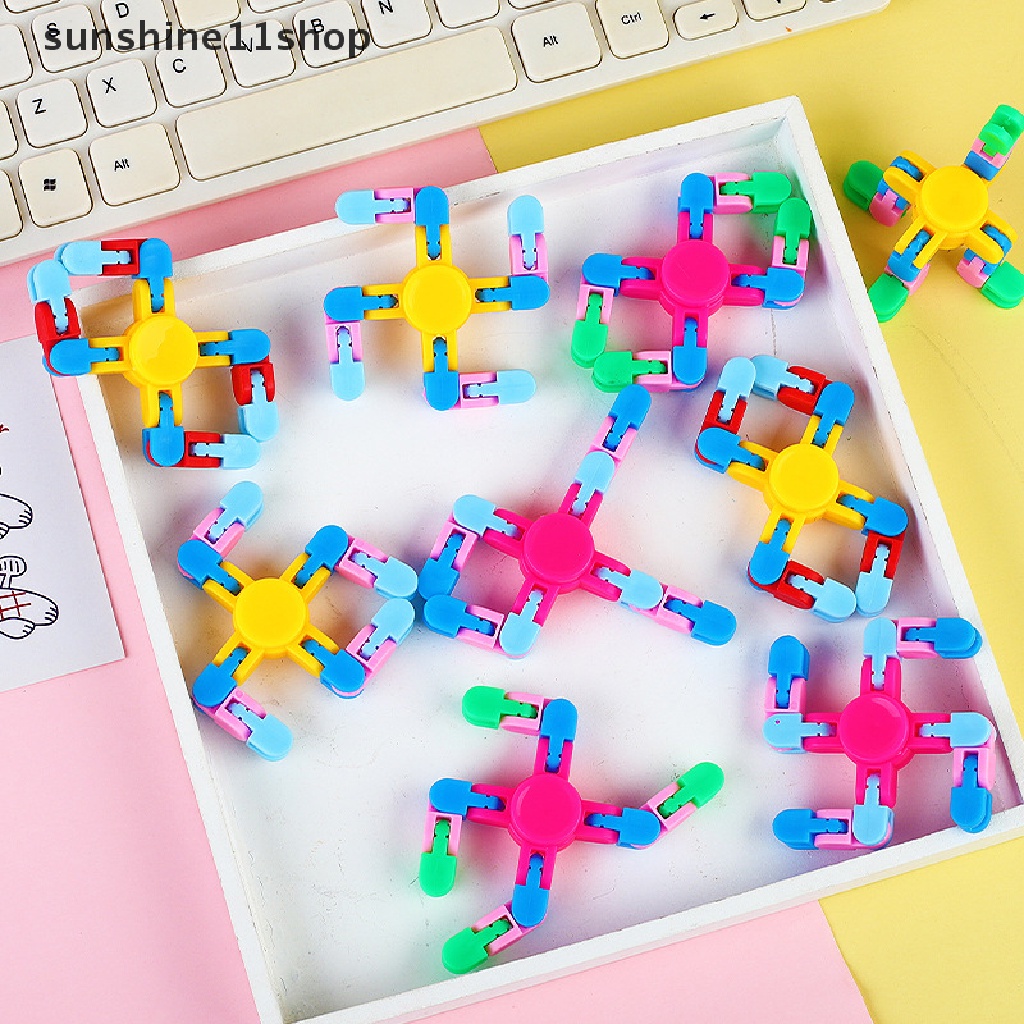 Sho Kreatif Meredakan Stres Rantai Gyro Anak Jari Interaktif Spinner Gyro Mainan Edukasi Portabel Mainan Pelatihan Otak Edukasi N