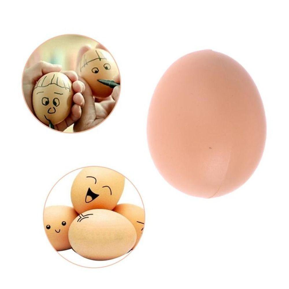 [Elegan] 5pcs Telur Buatan Pembiakan Bebek Angsa Simulasi Telur Diy Graffiti Egg Perlengkapan Pesta Hen Unggas Menetas Indukan Diy Lukisan Telur Paskah