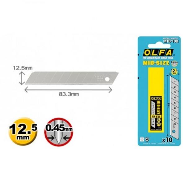 

12.5mm Spare Blade Olfa MTB-10B 10Pc Isi Ulang Mata Cutter