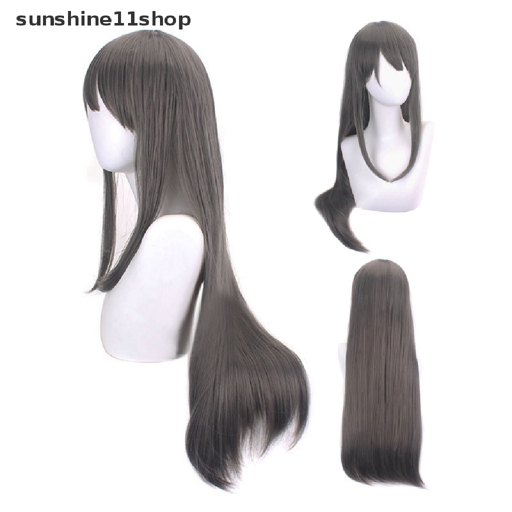 Wig Cosplay SHO Puella Magi Madoka Magica Akemi Homura Hitam Wig Lurus Panjang N