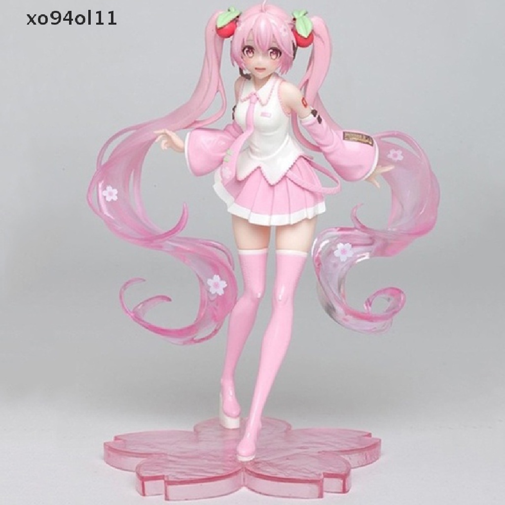 Xo High Quality Anime Miku Pink Sakura Miku PVC Patung Figure Model Mainan OL