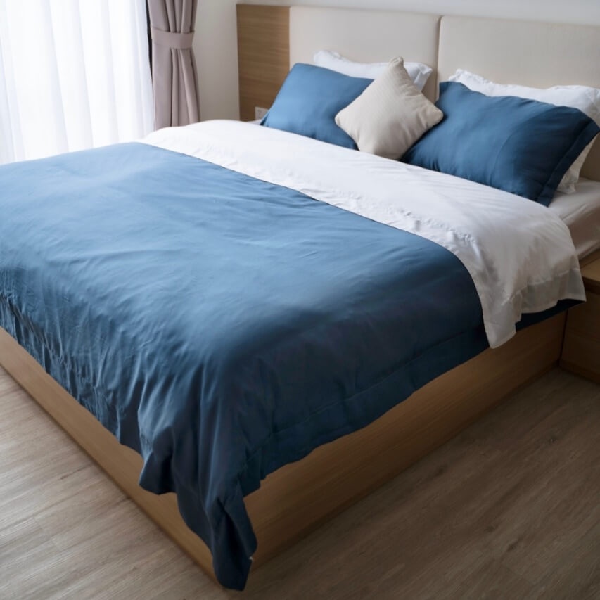 SLEEP PROJECT Sprei Set (TENCEL™ Lyocell) Polos Isi Sprei, Sarung Bantal, Sarung Guling