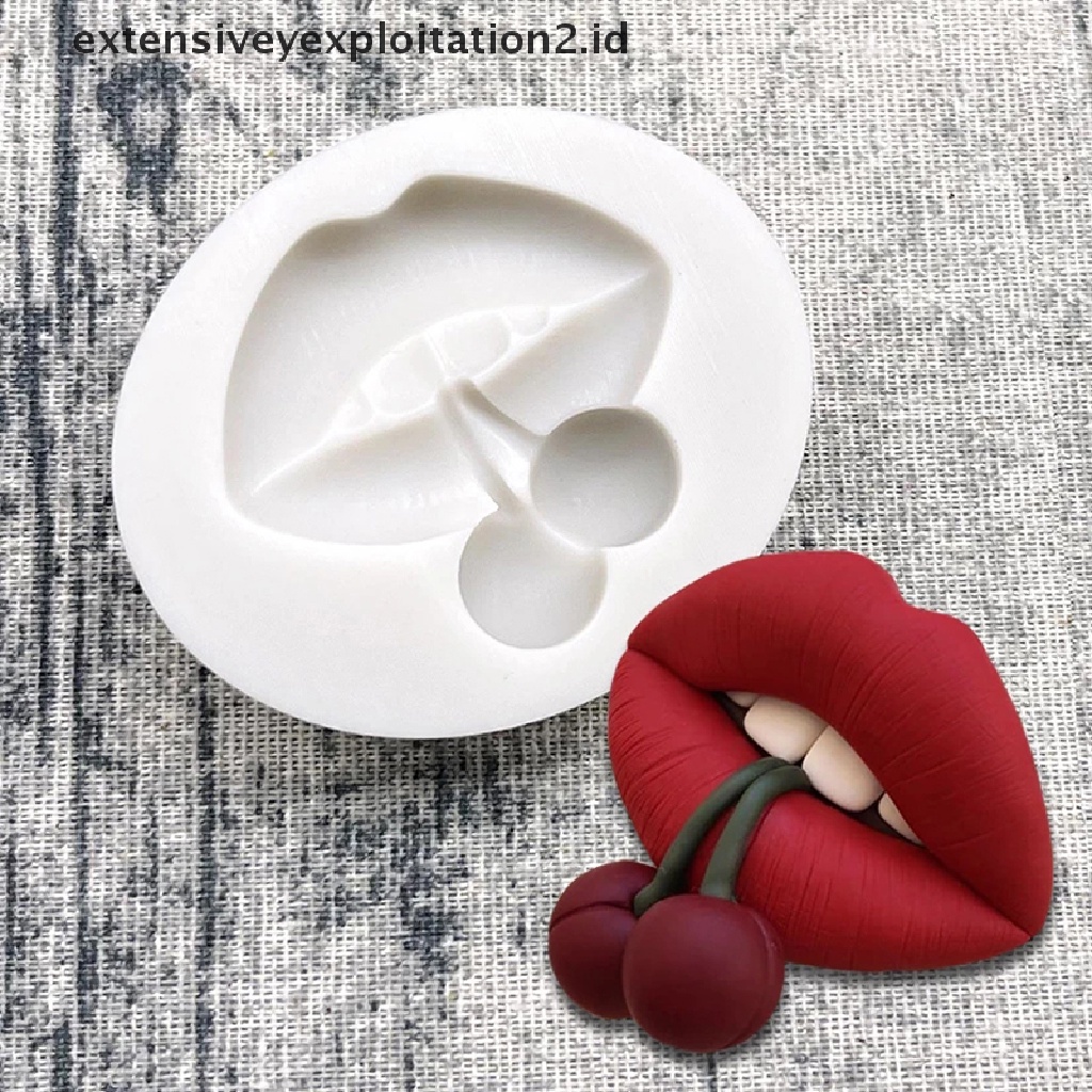 {NEW} 1pc Lips Cetakan Silikon Valene's Day Mold DIY Alat Dekorasi Kue Dapur.