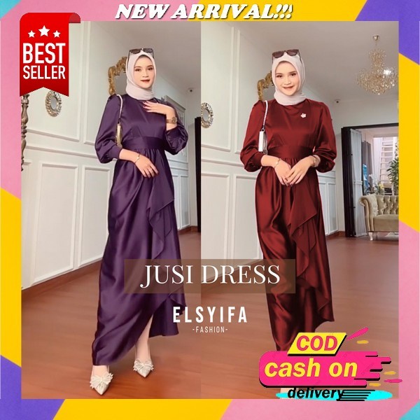 Kiyomi Gamis Silk Import Motif Brocade Premium Gamis Wanita Terbaru 2023 Bahan Adem Gamis Kondangan 